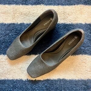 VIVAIA Melody Square-Toe Chunky Heels